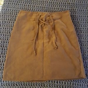 🌹🌟LOWEST PRICE!🌟🌹 Beige faux suede skirt